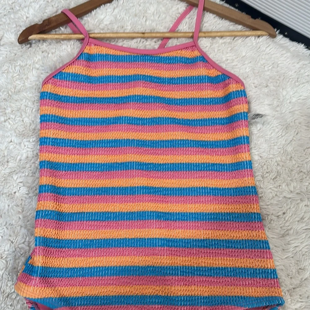 THERESBOUTS Xl 16 Girls Striped One Piece Swimsuit